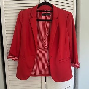 Limited coral/ red blazer medium